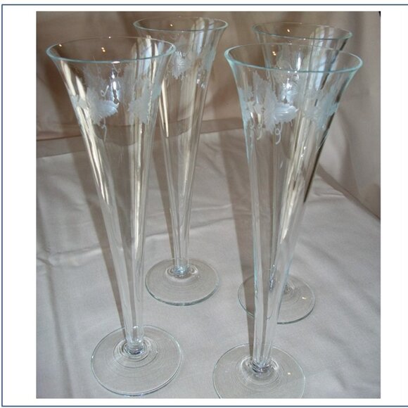 TALL TRUMPET FLUTES (4) - Picture 4 of 6